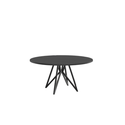 Studio HENK tafel Butterfly Rond Quadpod - zwart frame, zwarte beits