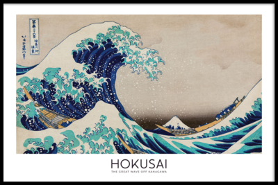 Walljar poster ingelijst - Katsushika Hokusai - The Great Wave