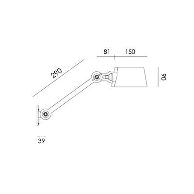 Tonone wandlamp Bolt Sidefit
