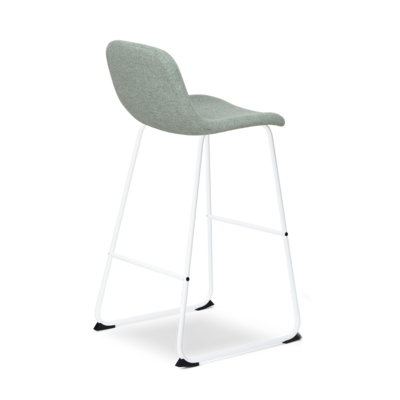 Barkruk Nino-Mats wit 75 cm - Gestoffeerde lage zitting