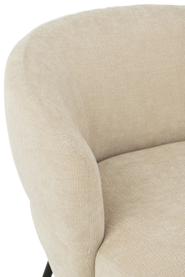 Loungestoel Mars populierenhout/schuim Beige 