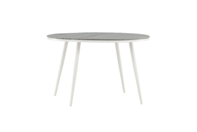 Solis Tuintafel - ø120cm - Wit Grijs
