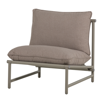 Elvo tuin loungestoel aluminium zand