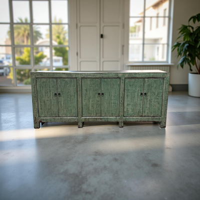 Dressoir groen 6dr droog uniek