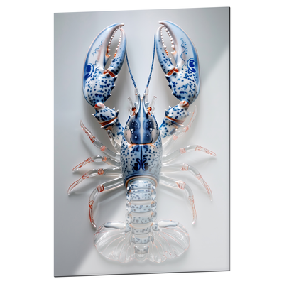 Glazen Lobster Delfts Blauw