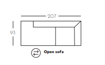 Loods 5 open sofa Zipp chrono