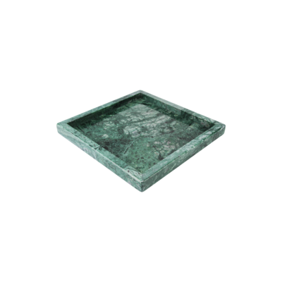 Marmer dienblad 30x30cm - groen
