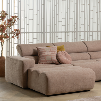 Novi chaise longue element arm links ribstof terra