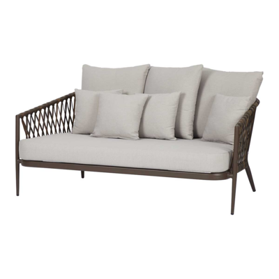 Rotan tuinbank Jasmin met zitkussens