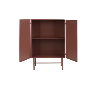 Davis kast metaal bruin/ rood