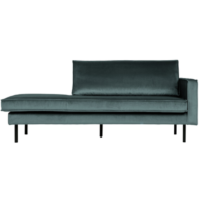 Rodeo daybed rechts ribstof bruin
