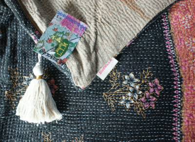 Kussen Kantha vintage 40x60 cm