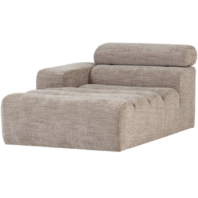 Novi chaise longue element arm links ribstof terra