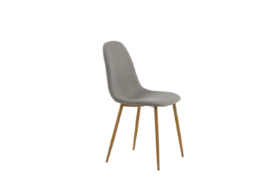 Hakaro Eetkamerstoel - Grijs met houten poten