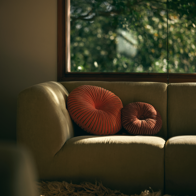 HK round ripple kussen sienna