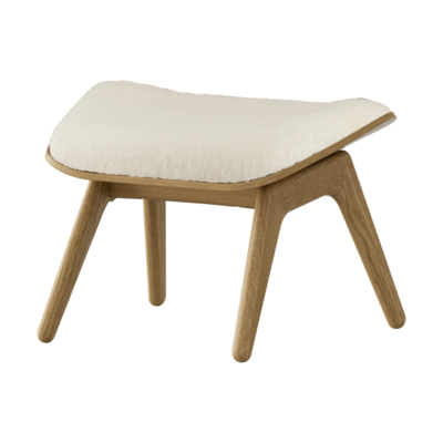 Ottoman houten voetenbank The Reader - naturel eiken
