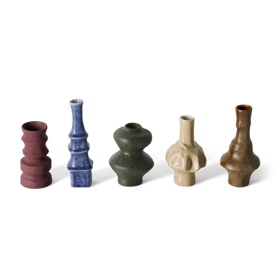 HKliving Vaas 70s ceramics palette - set van 5