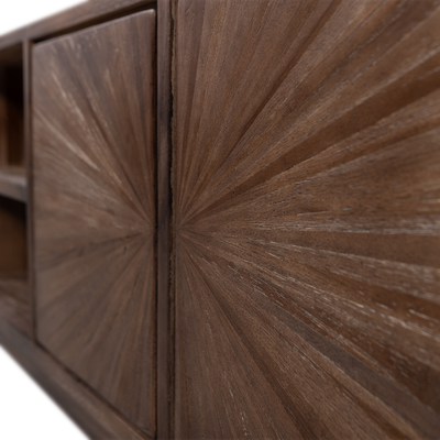 Sun tv meubel recycled teak bruin