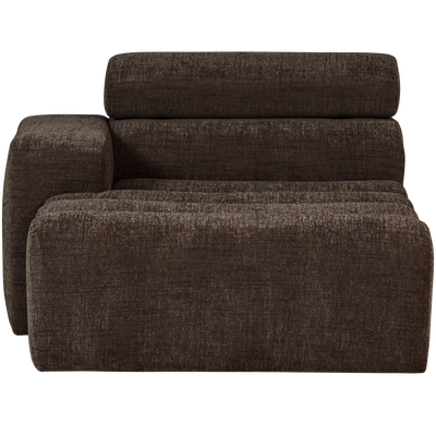 Novi chaise longue element arm links ribstof terra