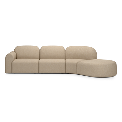 Modulaire bank Bulky 45° - almond