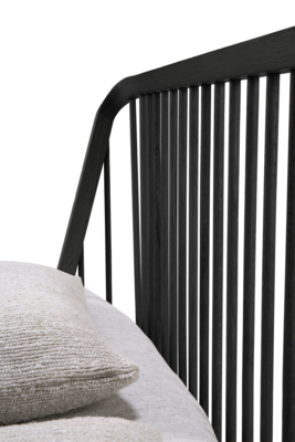 Ethnicraft bed Spindle black 180x200 cm