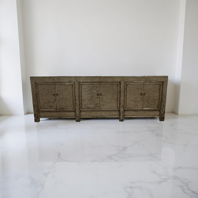 Dressoir 6 deur olijf/groen lak uniek