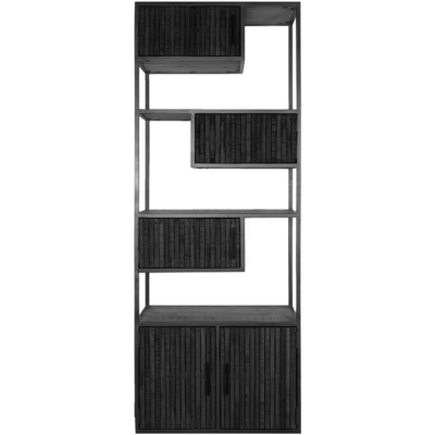 Kast Loek – zwart mangohout