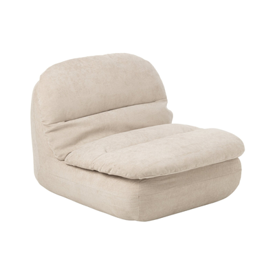 Loungestoel gecomprimeerd schuim ecru j-line