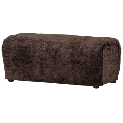 Baggy hocker geweven stof naturel melange