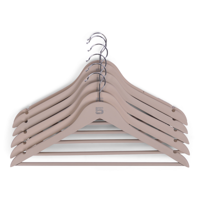 Kledinghangers hout - set van 6