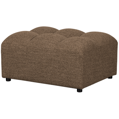 Allure hocker geweven stof donkerbruin melange