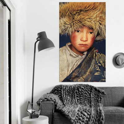 Wandpaneel geweven Tibetan Boy