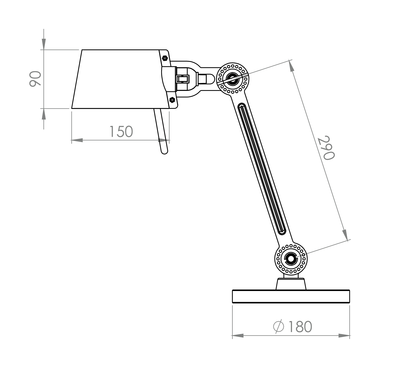 Tonone bureaulamp Bolt small 1 arm