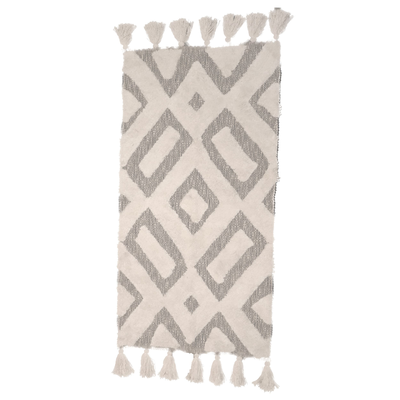 Vloerkleed grijs wit