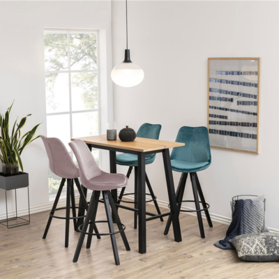 Houten bartafel Hidde - zwarte poten