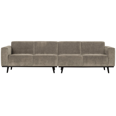 Statement 4-zits bank 280 cm chenille velvet perzikroze
