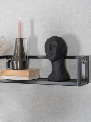 Wandplank Vintage zwart klein – set van 3