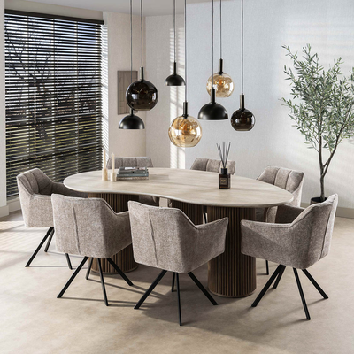 Eettafel Organisch Limestone