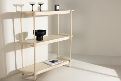 Nuku Open Kast 120cm - Licht Eiken
