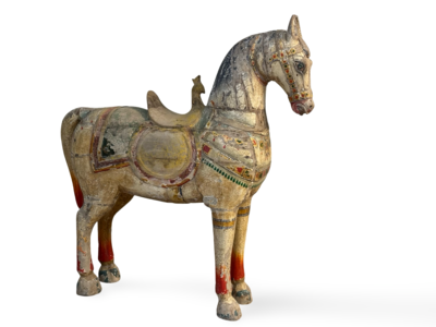 Paard hout mixed color unieke