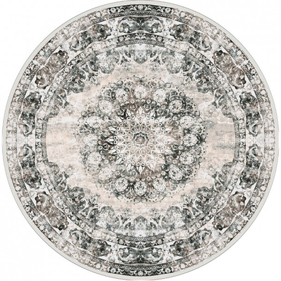 Vloerkleed Viola Antraciet rond