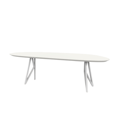 Studio HENK tafel Butterfly Blob - wit frame, HPL Fenix bianco kos