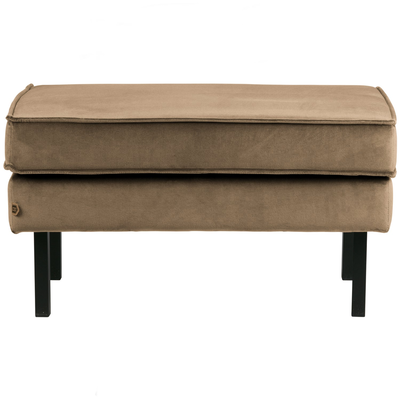 Rodeo hocker op poten velvet kastanjebruin