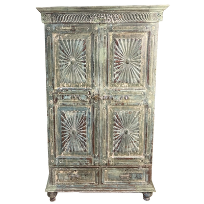 kast 2 deur 2 la blauw uniek