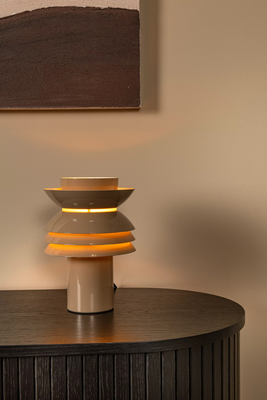 Yindra Tafellampen beige en taupe