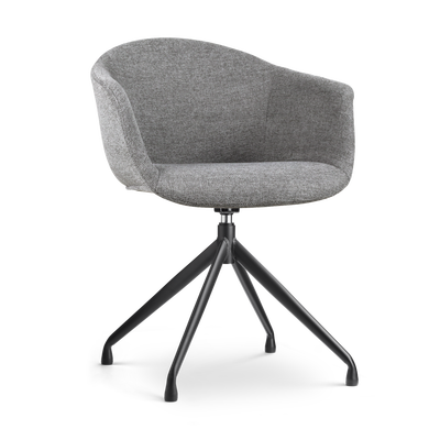 Draaibare eetkamerstoel Nola-Otis - zwart onderstel