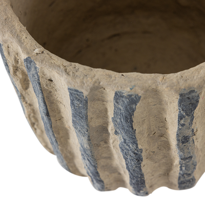 Karo decoratie pot papier mache zand