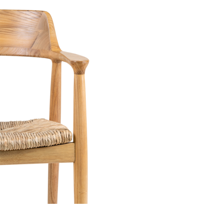 Eetkamerstoel Yorick met rotan zitting