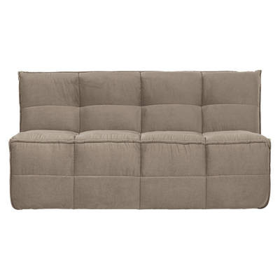 Cluster eetbankje met rugleuning boucle khaki bruin