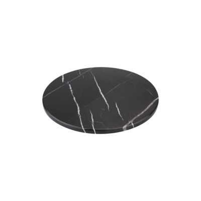 Marmer dienblad rond - zwart